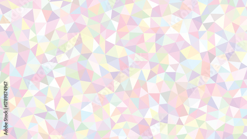 Pastel Colored Polygonal Mosaic Background with Soft Geometric Triangles abstract pattern