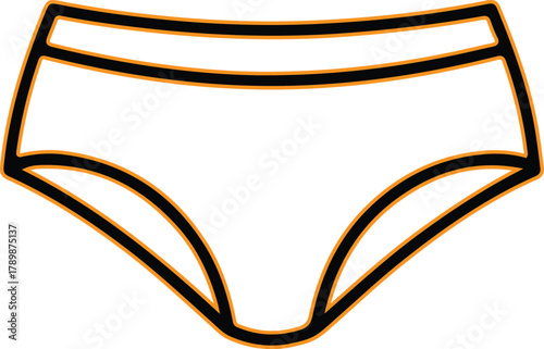 Simple line drawing of women s underwear