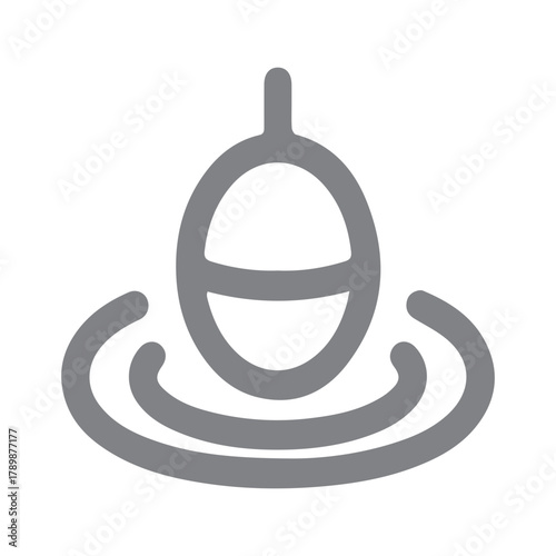 Fishing Float in Water Icon