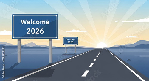 road going through sun welcome 2026 sideboard