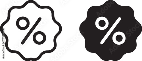 percentage badge vector icon