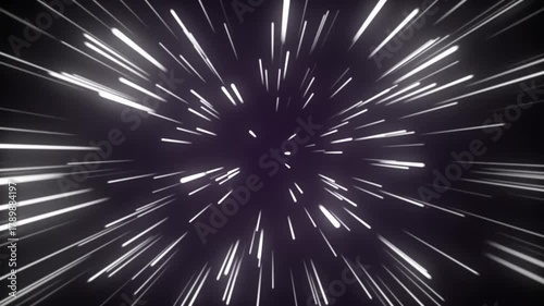 Abstract Warp Speed Bright Lines Loop Background