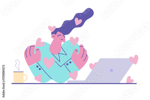 Online dating, love, romance concept