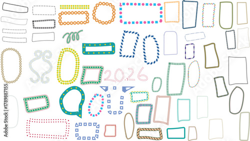 Collection of handdrawn doodle frames, perfect for adding a playful touch to your designs and creative projects