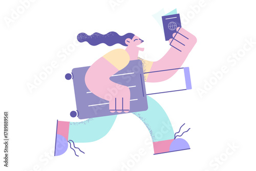 Traveling and journey vacations during covid-19 concept