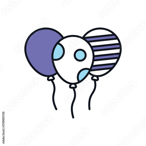 Balloons vector icon