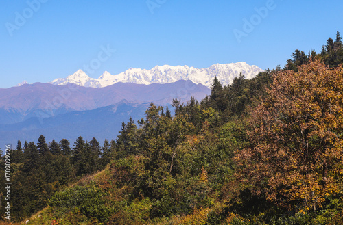 View of the Caucasus Mountains from Mount Khvamli, Georgia