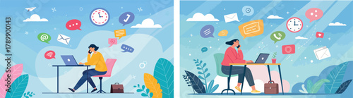 Multitasking and Information Overload Communication Set