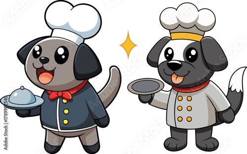 animal chef cartoon, cooking illustration art, culinary profession vector, kitchen creative design, food preparation character, chef uniform artwork, restaurant mascot cartoon, chef funny design, anim