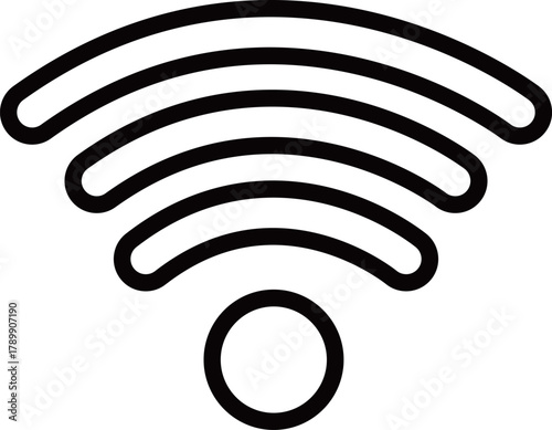 Wi-Fiマークのフラットアイコン