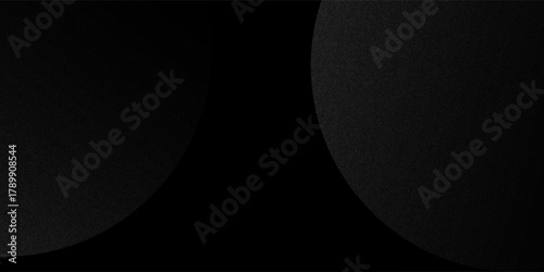 Grey abstract curved wavy lines on black background. Black background with line curve design. Blurred black silk fabric.