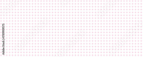Monochrome pink сheckered background. Halftone dots effect. Overlay template with spotted texture and abstract dotwork. Dotted square grid graph paper template for notebooks. Vector design sheet