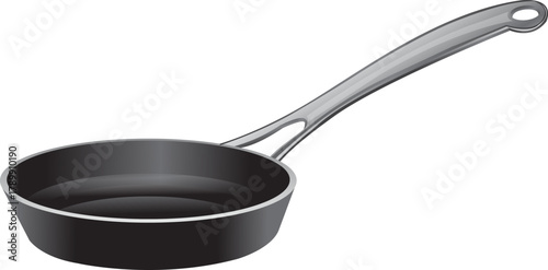 Pan Kitchen Grey Vector Draw Design Funny Cute Eat Cartoon