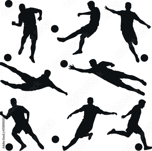 football silhouettes