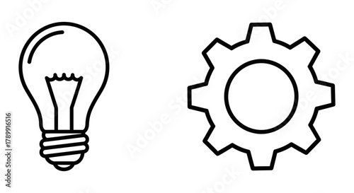 Conceptual visualization of strategic innovation, portraying the journey from a brilliant idea's spark to its meticulous, organized, and functional operational implementation process
