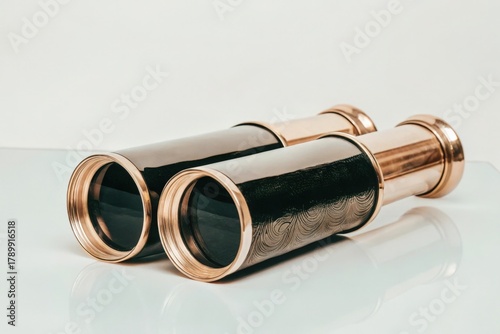 a pair of binoculars on a white surface