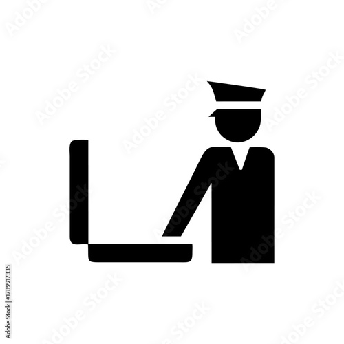 Customs, or Baggage check icon vector design sign public information symbols standard ISO 7001.