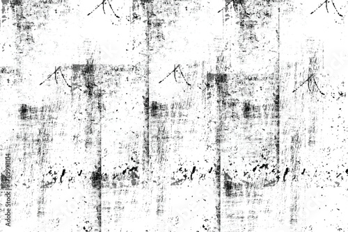 Black and white grungy abstract background. Grungy frame. Texture old paper.  Vector illustration
