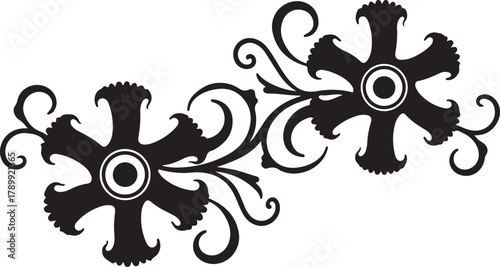 Elegant flower decorative design vector ideal for invitations, greeting cards, and stationery