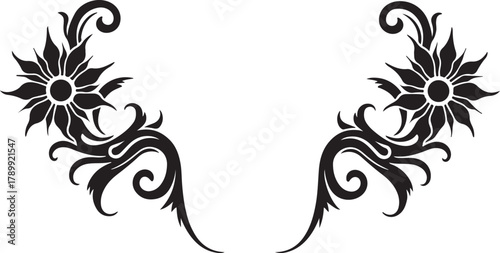 Elegant flower decorative design vector ideal for invitations, greeting cards, and stationery