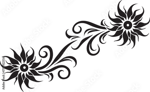 Elegant flower decorative design vector ideal for invitations, greeting cards, and stationery