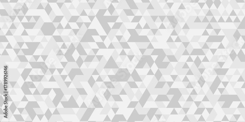 Abstract geometric wall tile and metal cube background triangle wallpaper. Seamless geometric pattern low polygon backdrop background. Gray diamond overlap polygonal background.	