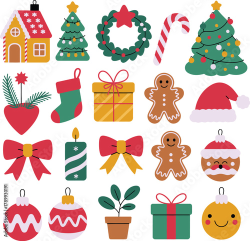 Christmas decorations and gifts holiday festive