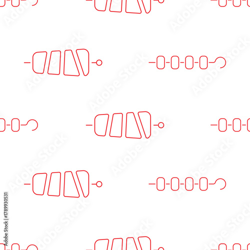 kebab seamless pattern isolated on transparent background.