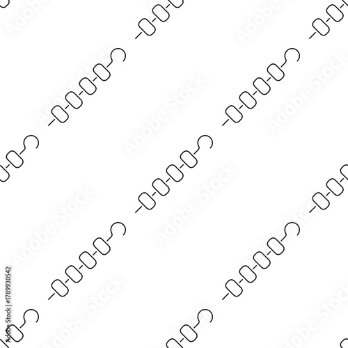 kebab seamless pattern isolated on transparent background.