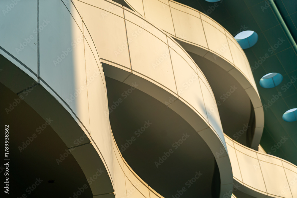 Obraz premium Modern Architectural Detail with Curves