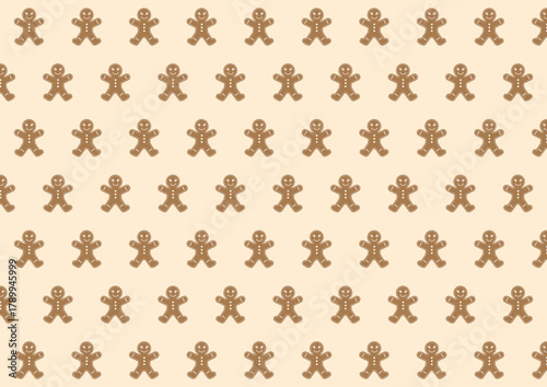 gingerbread cookies seamless pattern background vector design