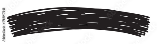Hand drawn black brush stroke element for design. Abstract scribble texture with a rough marker effect isolated for creative projects and modern graphic compositions