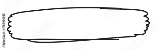 Hand drawn black doodle frame for text or quotes. Sketchy marker scribble border with a wavy cloud like shape for highlighting important information or social media posts