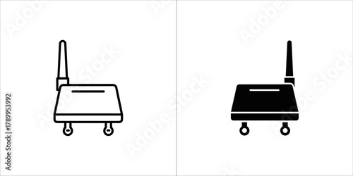 Router icon with wifi antenna
