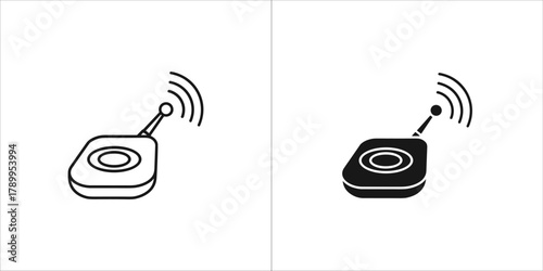 Remote control icon with wifi signal