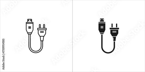 Two power plugs and a usb connector