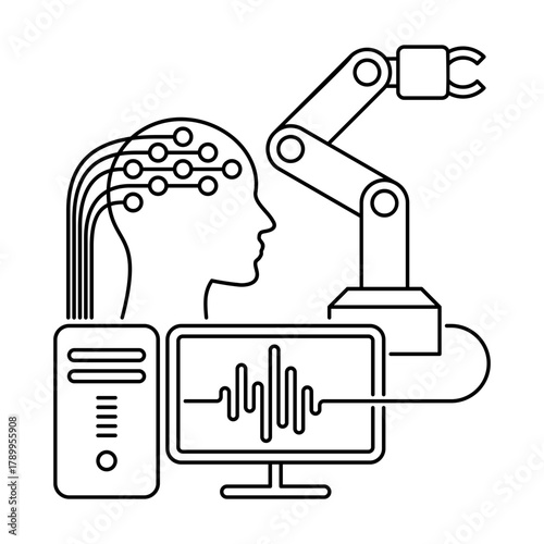Brain and computer integration - mind control of robotic arm