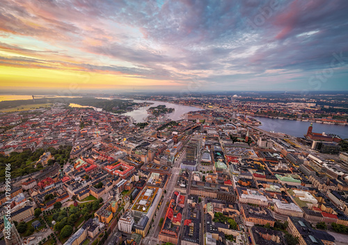Photography aerial view of stockholm