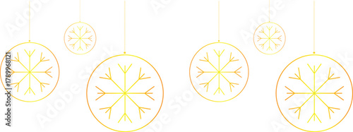 Christmas ball background, ornament border, gold decorations