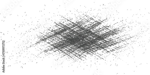 Grungy distressed texture with scattered speckles, dust, and diagonal marks