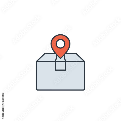 Modern package delivery tracking concept, symbolizing efficient logistics, reliable shipping services, and accurate location management essential for e-commerce and global supply chains
