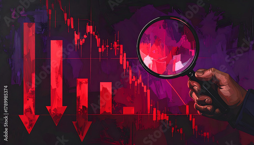 A business professional analyzes financial data on a laptop, with a futuristic holographic interface displaying charts and graphs showing successful growth