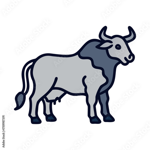 Full body cow standing in a natural outdoor setting