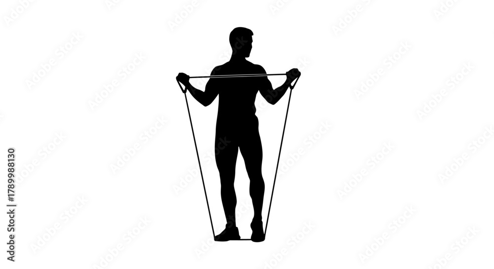 Obraz premium silhouette of a woman playing golf in winter illustration