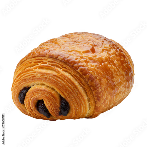 Indulge in flaky layers of chocolate filled pastry, a delightful pain au chocolat perfect for breakfast or a sweet snack, promising pure happiness