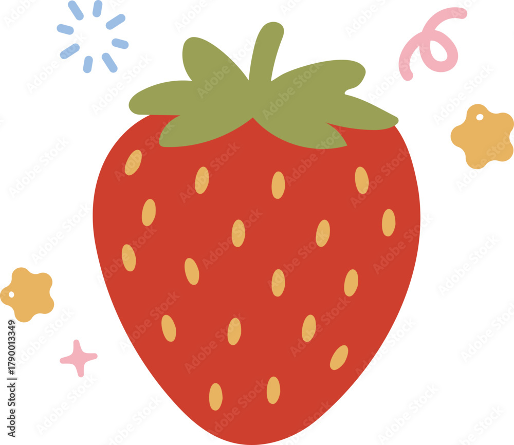 Obraz premium cute strawberry