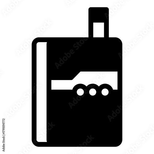 Electronic cigarette solid icon, device concept. Vector graphics. Smoking tobacco sign on white background, style icon mobile or web design.