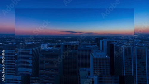 City Skyline at Dusk | Urban Horizon Gradient | Metropolitan Twilight View
