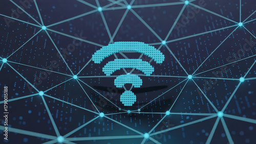 Stay connected with vibrant WiFi network illustration for modern tech data and communication solutions visually stunning