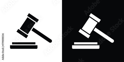 Auction icon design concepts. Clipart design set